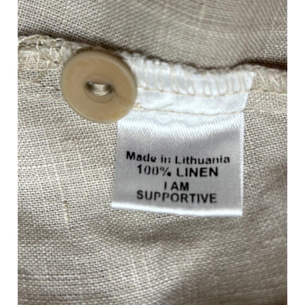 Flax 100% Linen Button Jacket Small Oversized Lag… - image 5